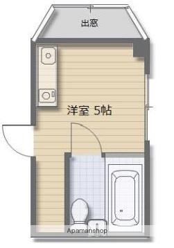 菅栄町マンションレディース(ワンルーム/2階)の間取り写真