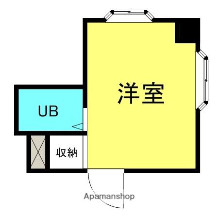 菅栄町マンションレディース(ワンルーム/2階)の間取り写真