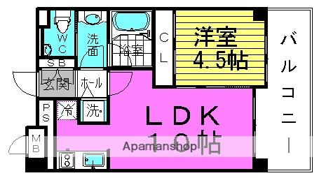 ダイナシティ梅田(1LDK/10階)の間取り写真
