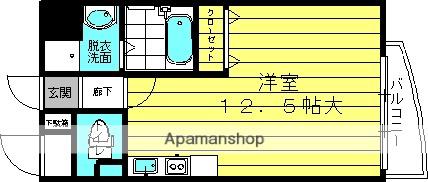 エスタブレ南森町(ワンルーム/6階)の間取り写真