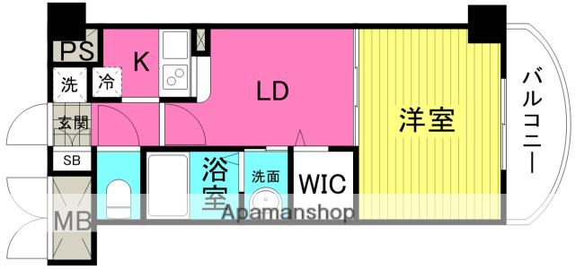 ノルデンタワー天神橋アネックス(1LDK/5階)の間取り写真