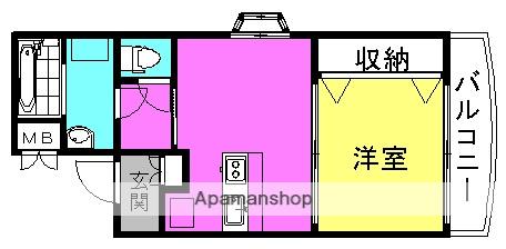 ノルデンタワー天神橋アネックス(1LDK/10階)の間取り写真