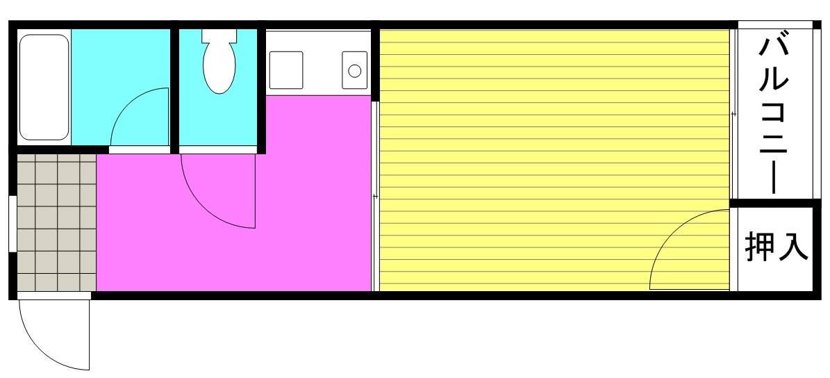 SAビル(ワンルーム/5階)の間取り写真