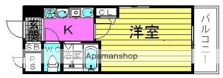 エスリード新梅田(1K/2階)の間取り写真