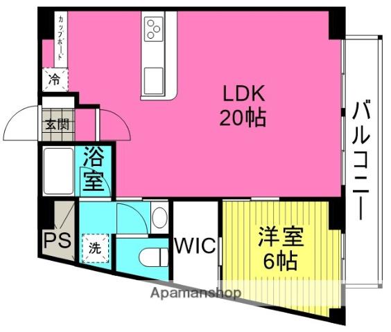 コーポ中津(1LDK/3階)の間取り写真