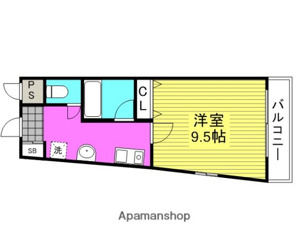 ヴィレッタ福島(1K/7階)の間取り写真