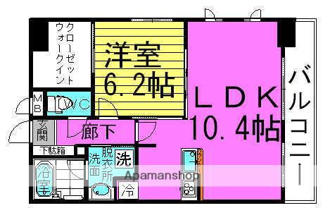 アークアベニュー梅田北(1LDK/7階)の間取り写真