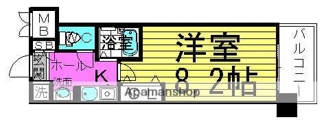 レジュールアッシュ梅田イースト(1K/3階)の間取り写真