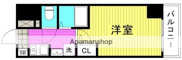 エスリード東天満第2(1K/7階)の間取り写真
