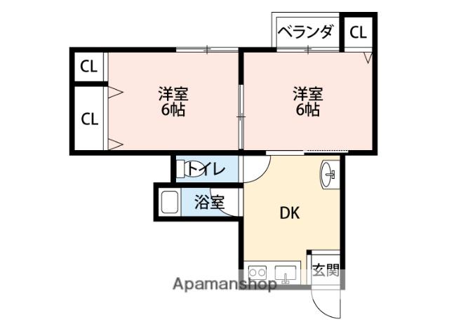 S.E.N.S TENROKU(2DK/4階)の間取り写真
