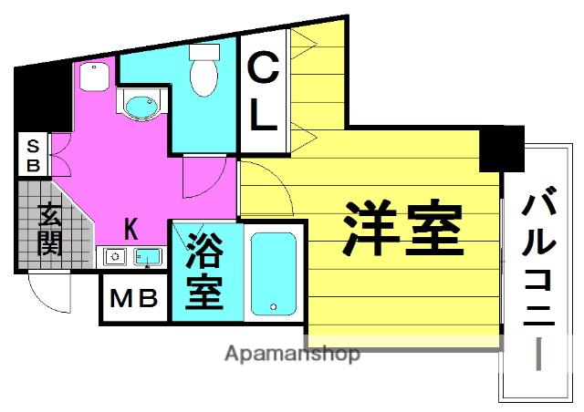 ラナップスクエア中之島公園(1K/12階)の間取り写真