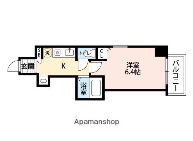 プロシード大阪梅田POTION(1K/11階)の間取り写真