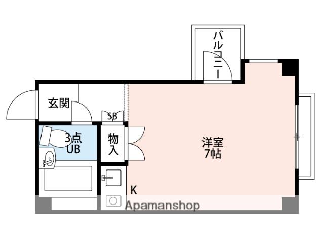 グレイス北天満(ワンルーム/3階)の間取り写真