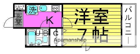 エスリード 北梅田(1K/8階)の間取り写真