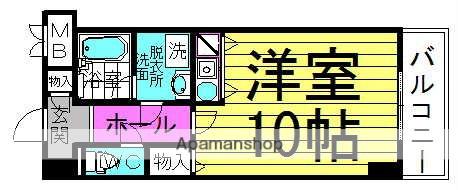 サニーセレクトコーポ(ワンルーム/4階)の間取り写真