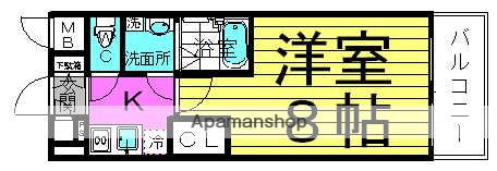 アドバンス西梅田(1K/2階)の間取り写真