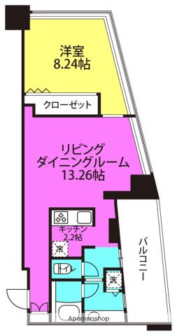 THE TOWER OSAKA RESIDENCE(1LDK/6階)の間取り写真