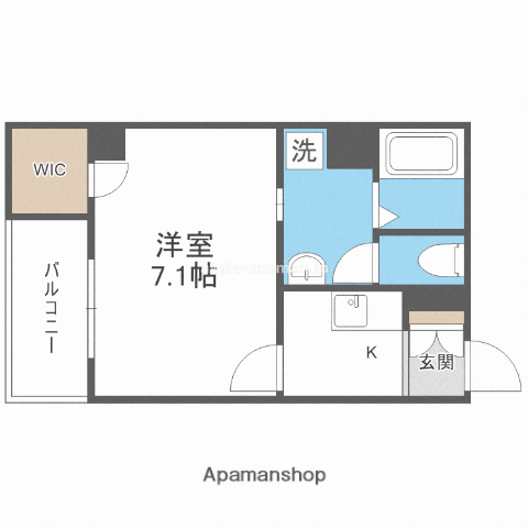 CORE天満橋(1K/7階)の間取り写真