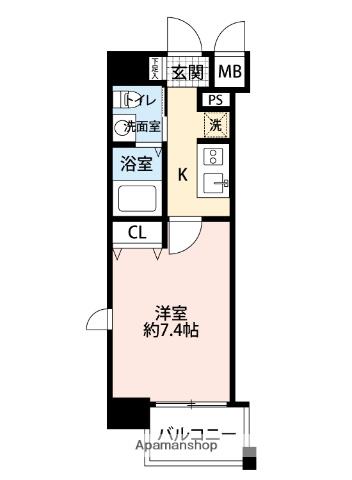 プライマル大阪天満宮(1K/3階)の間取り写真