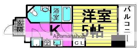 エスリード福島ウエスト(1K/9階)の間取り写真