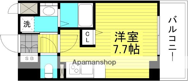 アクアプレイス梅田2(1K/2階)の間取り写真