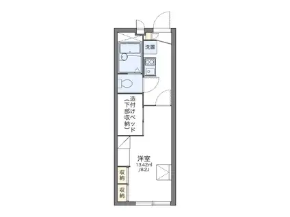 レオパレスカルチェ(1K/1階)の間取り写真