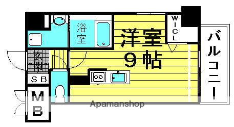 ラルーチェ北梅田(ワンルーム/3階)の間取り写真