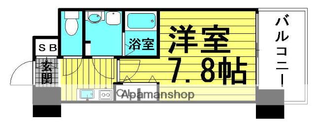 エスキュート梅田・中崎町(1K/8階)の間取り写真