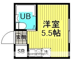 アムズ城北(ワンルーム/3階)の間取り写真