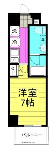 パウゼ東天満(1K/7階)の間取り写真