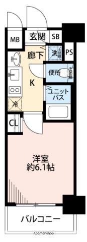 プレサンス天神橋ディオレ(1K/6階)の間取り写真