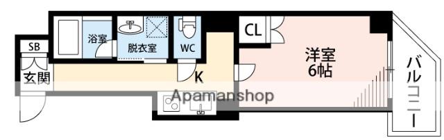 みおつくし西梅田(1K/6階)の間取り写真