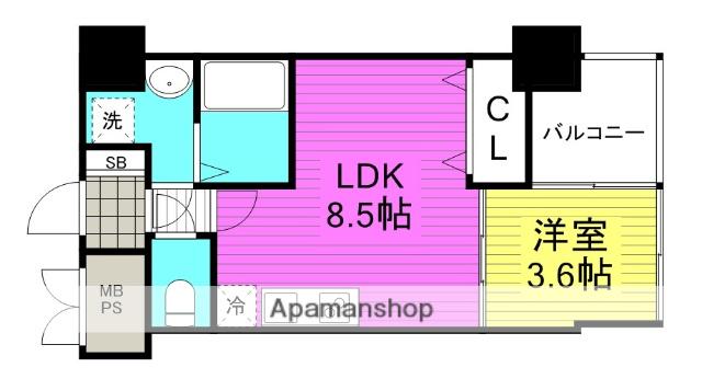 HS梅田イースト(1LDK/2階)の間取り写真