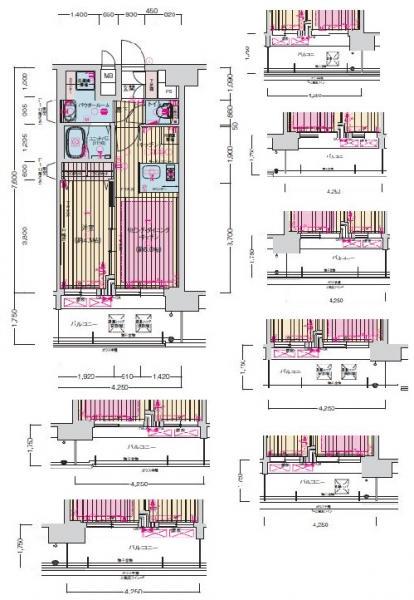 プレサンス京町堀ノース(1LDK/11階)の間取り写真