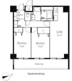 レジディア西天満(2LDK/8階)の間取り写真