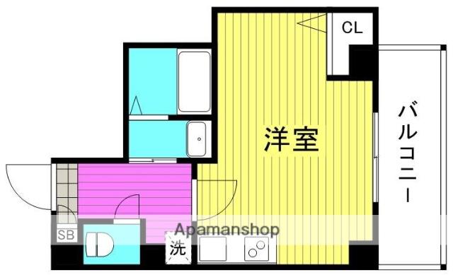 プリエール新大阪サウス(ワンルーム/2階)の間取り写真