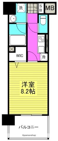 トライエスタ梅北(1K/4階)の間取り写真