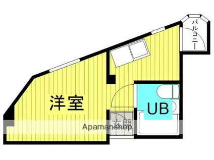 アパートメント淀川(ワンルーム/4階)の間取り写真