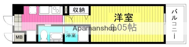 ウインズコート新大阪(1K/8階)の間取り写真