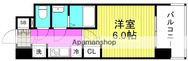 エス・キュート梅田東(1K/11階)の間取り写真