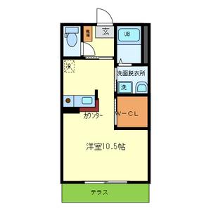 シャーメゾン満寿(ワンルーム/1階)の間取り写真