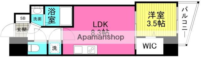 セレニテ梅田ルフレ(1LDK/5階)の間取り写真