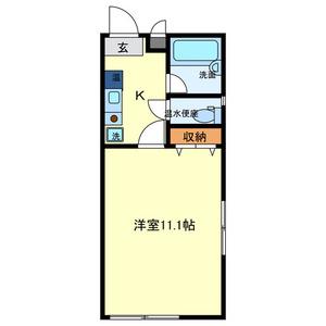 メゾンウッディ(1K/1階)の間取り写真