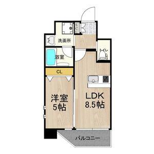 プレジオ江坂II(1LDK/9階)の間取り写真