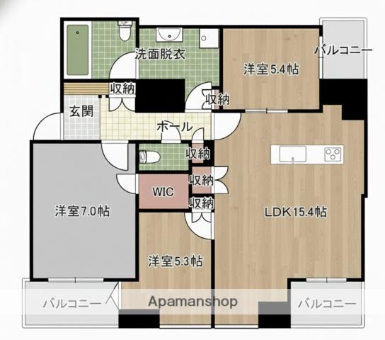 クレヴィアタワー中之島(3LDK/18階)の間取り写真
