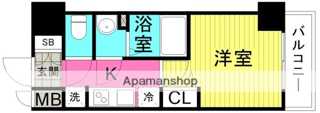 プレサンス梅田Ⅱ(1K/3階)の間取り写真