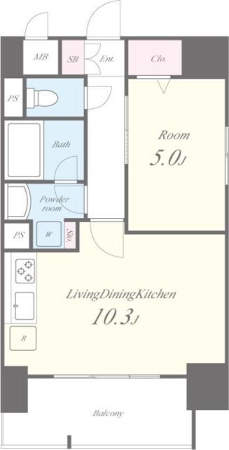 URBANO IRIS(1LDK/9階)の間取り写真