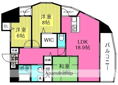 トリニティー北川口(3LDK/6階)の間取り写真