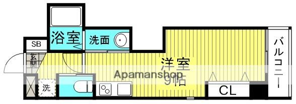 ビガーポリス369天神橋三丁目Ⅱアルチェ(ワンルーム/2階)の間取り写真