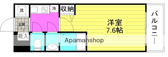 エグゼ天神橋(1K/8階)の間取り写真